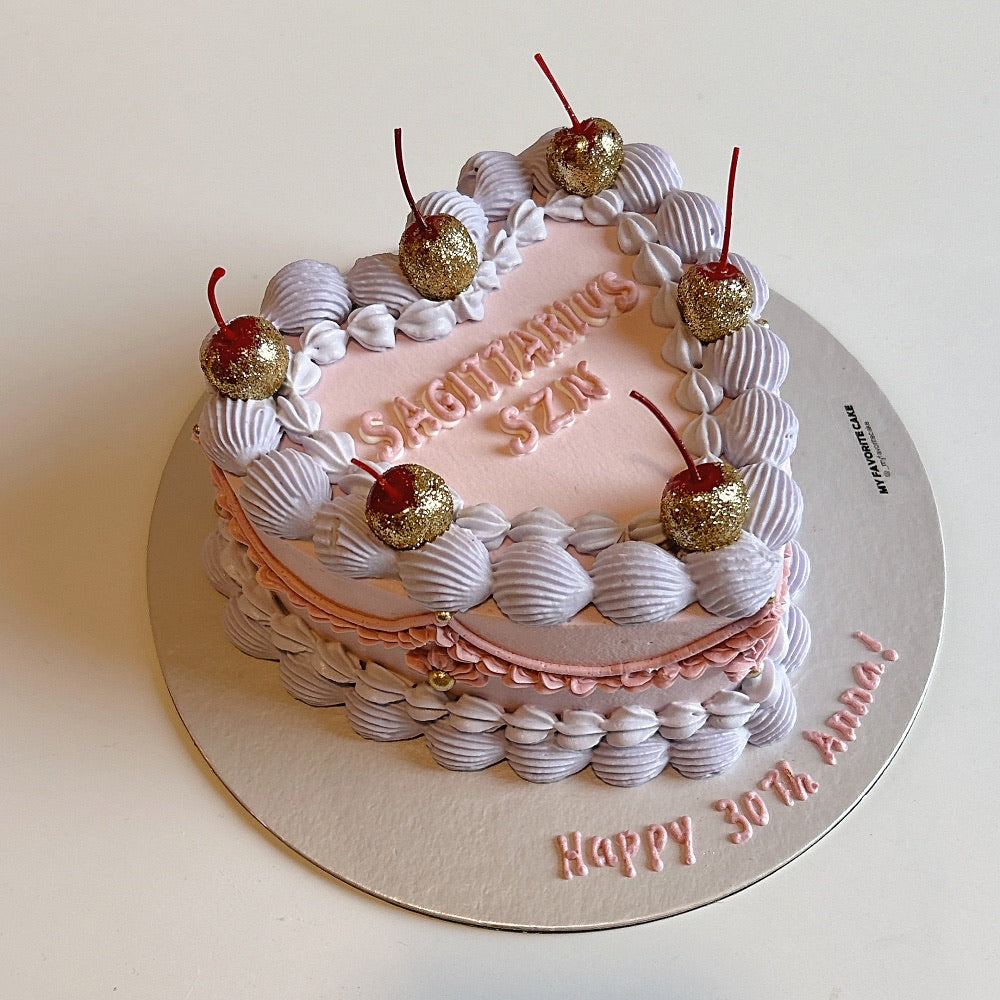 GLITTER CHERRY CAKE