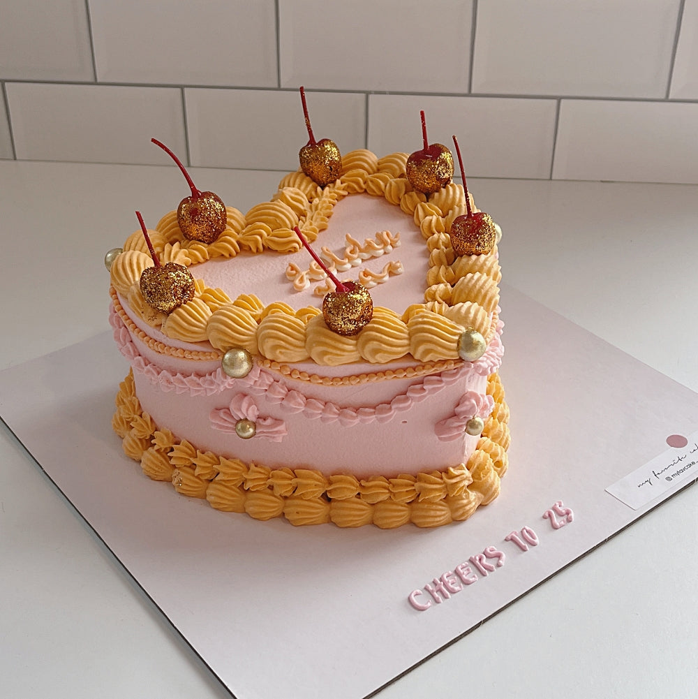 GLITTER CHERRY CAKE