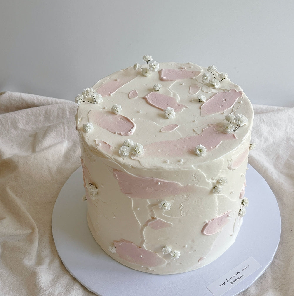 3 Tier Petal Wedding Cake With Fresh Flowers | Susie's Cakes